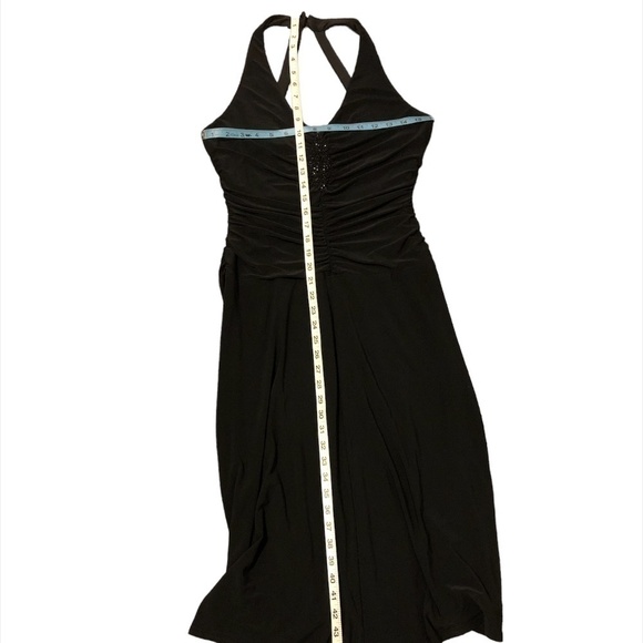 EVAN-PICONE Dress Women's Size 10 Black Sleeveless Halter Sequin Design - Picture 5 of 10